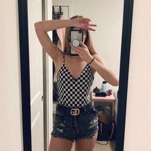 Checkered Body Suit